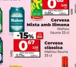 Dia MAHOU Cervesa clàssica oferta