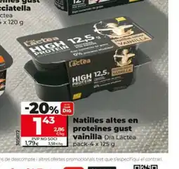 Dia DIA LÁCTEA Natilles altes en proteïnes gust vainilla oferta