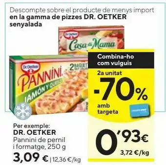 Caprabo Pizza dr. oetker casa di mama oferta