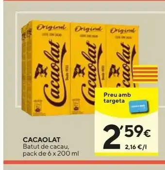 Caprabo Cacao en polvo cacaolat oferta