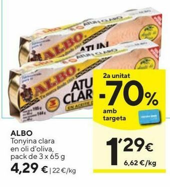 Caprabo Atún albo oferta