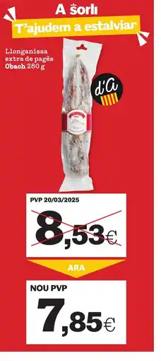 Sorli OBACH Llonganissa extra de pagès oferta