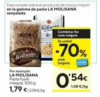 Caprabo Pastas la molisana oferta