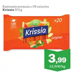 Sorli KRISSIA Bastonets normals o 0% calories oferta