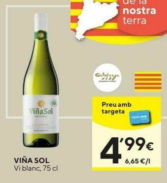 Caprabo Vino blanco viña sol oferta