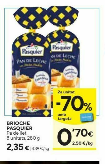 Caprabo Pan de leche pasquier oferta