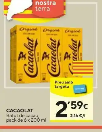 Caprabo Cacao cacaolat oferta