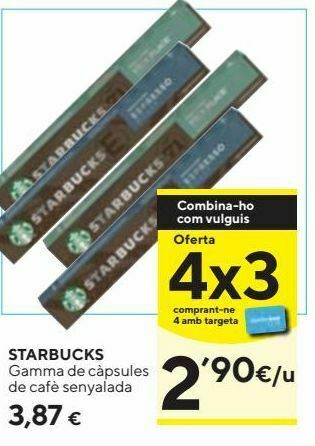 Caprabo Cápsulas de café starbucks oferta