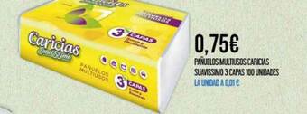 Claudio Pañuelos Multiusos Caricias Suavissimo 3 Capas oferta