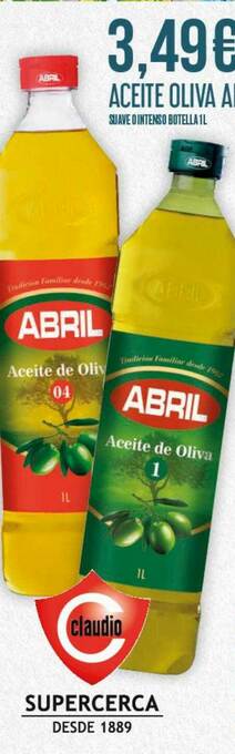 Claudio Aceite Oliva Abril Suave O Intenso oferta