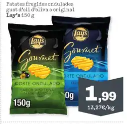 Sorli LAY'S Patates fregides ondulades gust d'oli d'oliva o original oferta