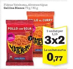 Sorli GALLINA BLANCA Fideus Yatekomo, diversos tipus oferta