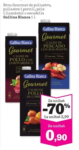 Sorli GALLINA BLANCA Brou Gourmet de pollastre, pollastre i pernil, peix illamàntol o escudella oferta