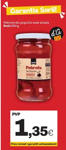 Sorli SORLI Pebrots del piquillo amb allada oferta