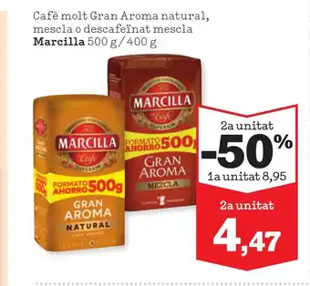 Sorli MARCILLA Cafè molt Gran Aroma natural, mescla o descafeïnat mescla oferta