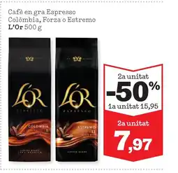 Sorli L'OR Cafè en gra Espresso Colòmbia, Forza o Estremo oferta
