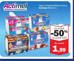 Sorli ACTIMEL Iogurt líquid sabors i plus oferta