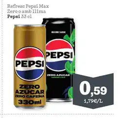 Sorli PEPSI Refresc Pepsi Max Zero o amb llima oferta