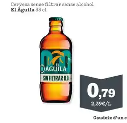 Sorli EL ÁGUILA Cervesa sense filtrar sense alcohol oferta
