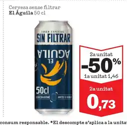 Sorli EL ÁGUILA Cervesa sense filtrar oferta