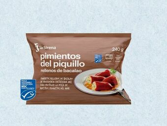 La Sirena Pimientos del piquillo rellenos de bacalao msc oferta