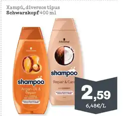 Sorli SCHWARZKOPF Xampú, diversos tipus oferta