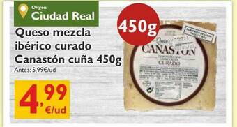 Cash Ecofamilia Queso Mezcla Ibérico Curado Canastón Cuña oferta