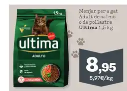 Sorli ULTIMA Menjar per a gat Adult de salmó o de pollastre oferta
