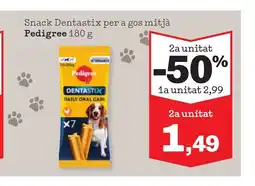 Sorli PEDIGREE Snack Dentastix per a gos mitjà oferta