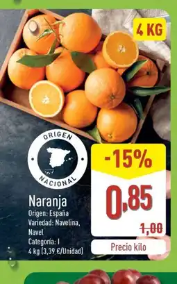 ALDI Naranja oferta