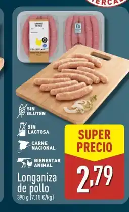 ALDI Longaniza de pollo oferta