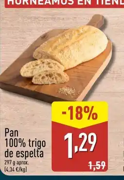 ALDI Pan 100% trigo de espelta oferta