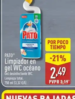 ALDI PATO Limpiador en gel WC océano oferta