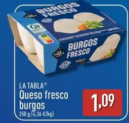 ALDI LA TABLA Queso fresco burgos oferta