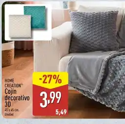 ALDI HOME CREATION Cojín decorativo 3D oferta