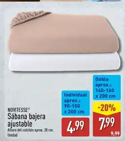 ALDI NOVITESSE Sábana bajera ajustable oferta