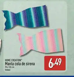 ALDI HOME CREATION Manta cola de sirena oferta