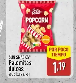 ALDI SUN SNACKS Palomitas dulces oferta