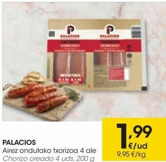 Eroski Palacios chorizo oreado oferta