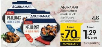 Eroski Aguinamar mejillones señalizados oferta