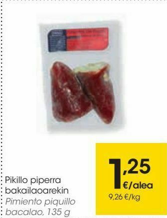 Eroski Pimiento piquillo bacalao oferta