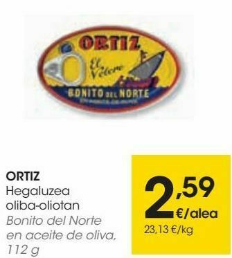Eroski Ortiz bonito del norte en aceite de oliva oferta