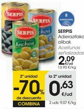 Eroski Serpis aceitunas oferta