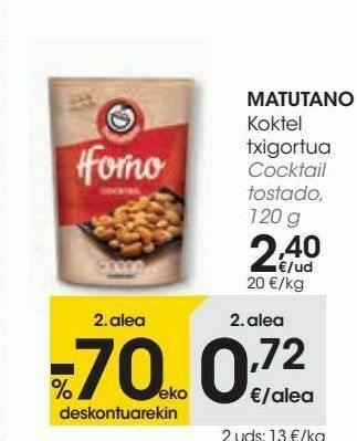 Eroski Matutano cocktail tostado oferta