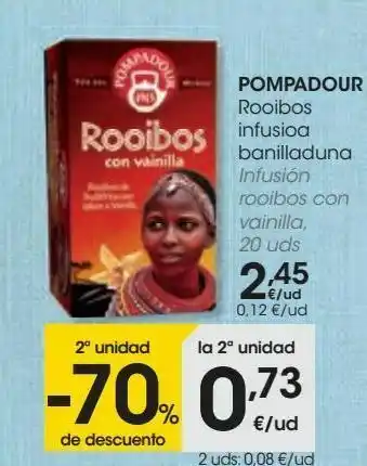 Eroski Pompadour infusiones rooibos con vainilla oferta