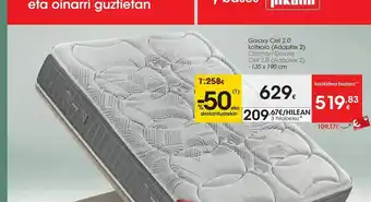 Eroski Colchón galaxy cell 2.0 ( adoptex 2) 135 x 190 cm oferta