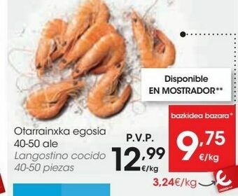 Eroski Langostino cocido oferta