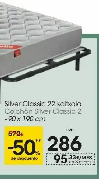 Eroski Colchón silver classic 2 90 x 190 cm pikolin oferta