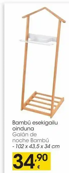 Eroski Galán de noche bambú 102 x 43.5 x 34 cm oferta