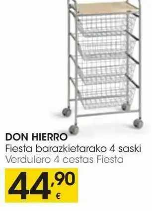 Eroski Don hierro verdulero 4 cestas fiesta oferta